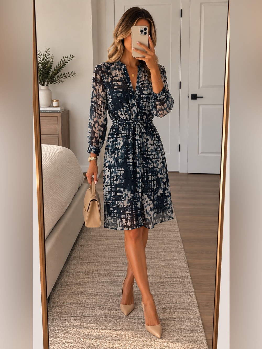 Abstract printed dress